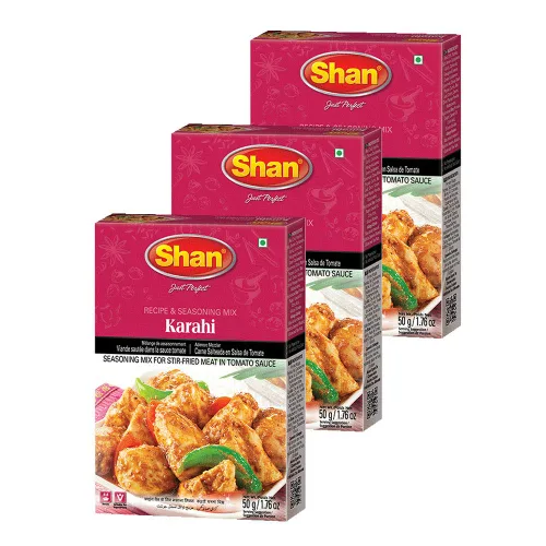 Miniatura 320 de Shan Korma Recipe and Seasoning Mix 1.76 oz (50g) - Spice Powder for Traditional Meat in Yogurt Sauce - Suitable for Vegetarians - Airtight Bag in a