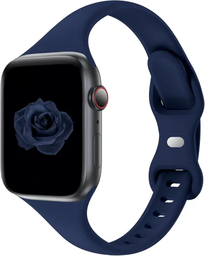 Miniatura 42 de Acrbiutu - Correas compatibles con Apple Watch de 38, 40, 41, 42, 44, 45, 46 y 49 mm, delgada, de silicona, para iWatch serie Ultra, 10, 9, 8, 7, 6