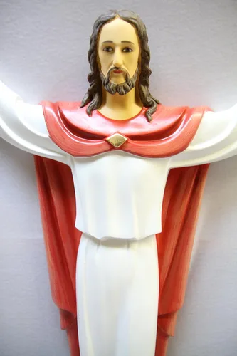 Miniatura 3 de Vittoria Collection Estatua de pared colgante de 26 pulgadas, Bendición resucitada, resurrección de Jesucristo, escultura italiana, hecha en Italia