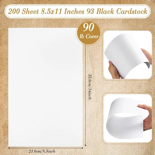 Miniatura 2 de Fainne 200 hojas de 8.5 x 14 de 8.5 x 14 pulgadas, cubierta gruesa de 90 libras, tamaño legal, cartulina imprimible para artes, manualidades