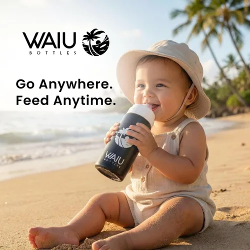 Miniatura 9 de Waiu - Biberón aislado de acero inoxidable de 4 onzas, mantiene las bebidas frías 24 horas, calientes 8 horas, sin BPA, aislado al vacío, biberón