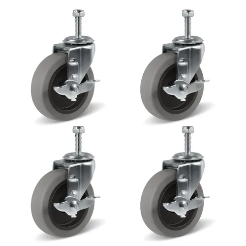 Miniatura 27 de Ruedas de Carretilla Ninoso, Juego de 4 Ruedas Industriales de Alta Resistencia de 4" con Capacidad de Carga de 1200 Libras, Ruedas para Carro
