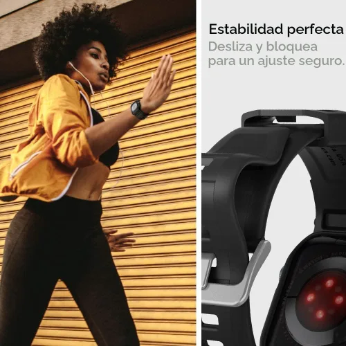 Miniatura 8 de Spigen for Apple Watch Band with Case, Rugged Armor Pro Compatible with Ultra 3/2/1 49mm, Series 11/10 46/42mm, 9/8/7 45/41mm, SE3/SE2/SE/6/5/4 Negro