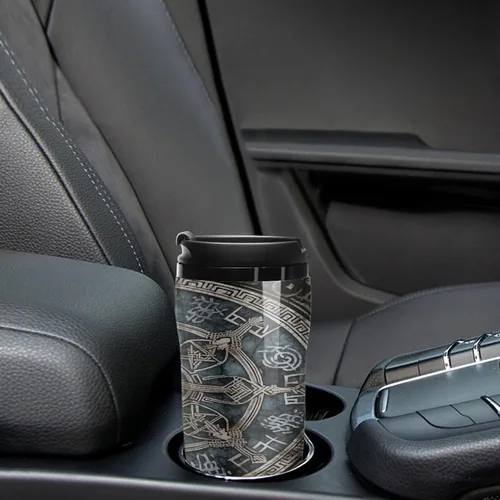 Miniatura 6 de Helm of Awe Coffee Cup Hot Coffee Travel Mug Reusable Iced Coffee Cups Double Heat Insulation Coffee Mug with Leak-Proof Lid Stylish Travel Cup for