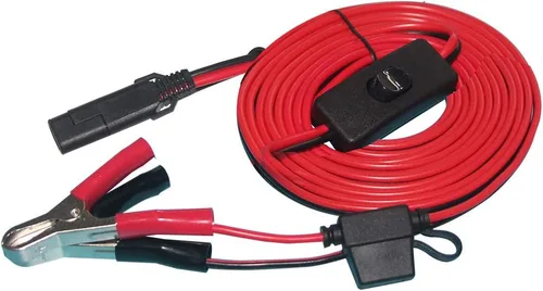 SPARKING Clip de cocodrilo de batería de 10 pies y 12 V a SAE 2 pines, cable de desconexión rápida SAE a cable de sujeción de batería, fusible de 15