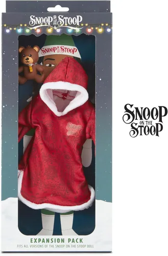 Miniatura 2 de Snoop Dogg Paquete de expansión de pijama, bata roja con oso de peluche para Snoop en el escalón, divertido, Papá Noel secreto