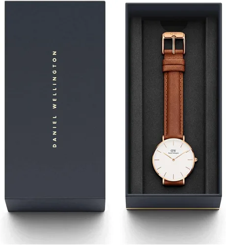 Miniatura 6 de Daniel Wellington Reloj Petite Durham correa de cuero marrón americano