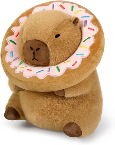 Miniatura 15 de Ditucu Bonita almohada de felpa Capybara naranja con mochila de tortuga, animales de peluche, juguetes de peluche Capibara, regalos para niños
