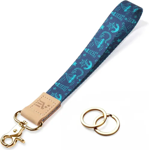 Miniatura 32 de EcoVision - Llaveros lindos con correa para llaves, llavero de muñeca para mujer, correa de insignia con 2 argollas para llaves