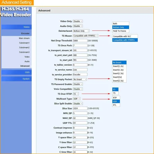 Miniatura 8 de Codificador de vídeo HDMI H.265/H.264 para transmisión en vivo en Facebook YouTube Ustream Wowza Streaming Platforms.Support