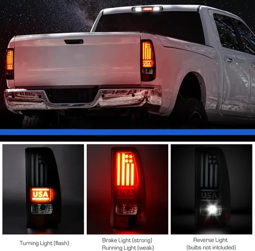 Miniatura 3 de Luz trasera LED + 3ª luz de freno para Chevy Silverado 1500 2500 HD 1999-2002, apta para GMC Sierra 1500 2500 HD 1999-2003 Fleetside Bedtype