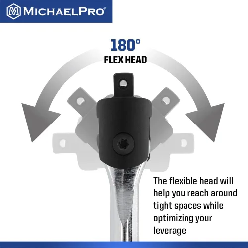 Miniatura 3 de MichaelPro Barra disyuntora de extensión de 1/2 pulgada x 24 pulgadas, acero Cr-V premium MP007006