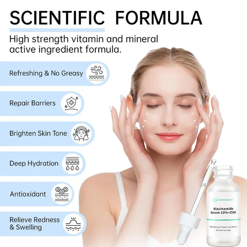 Miniatura 7 de Niacinamida 10%+Zinc 1% Suero Para La Cara, Suero De Niacinamida Para La Cara, Dermatólogo, Alivio De Enrojecimiento-1.0 fl oz 1floz