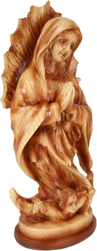 Miniatura 9 de Ebros Gift Escultura católica inspiradora de Nuestra Señora de Guadalupe en acabado de madera sintética, 14 pulgadas de alto, figura de resina