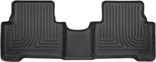 Husky Liners Weatherbeater Alfombrillas de piso | Compatible con Hyundai Santa Fe 2013-2018; Hyundai Santa Fe XL 2019 | 2da fila, 1 pieza negro -