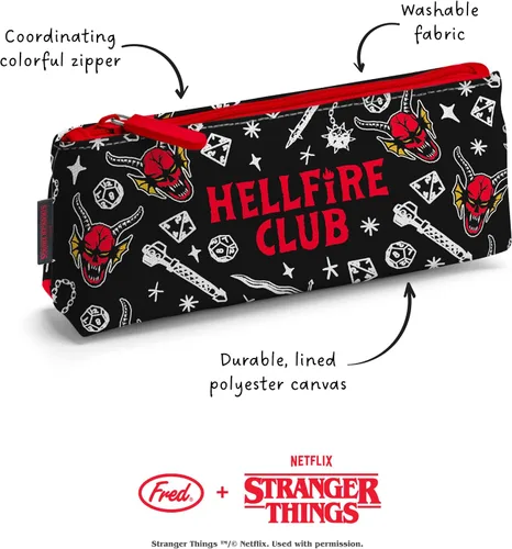 Miniatura 5 de Genuine Fred Stranger Things - Bolsa para accesorios, Hellfire Club, multicolor