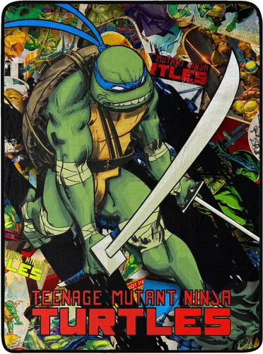 Miniatura 13 de Northwest Manta Micro Raschel Teenage Mutant Ninja Turtles, 46 x 60 pulgadas, Cowabunga Dudes