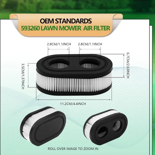 Miniatura 3 de Filtro de aire 593260, repuesto para 4247 5432 5432k 09P00 09P702, 500 500ex 550ex 625e 675ex 725exi Series, apto para TB110 TB200 TB230