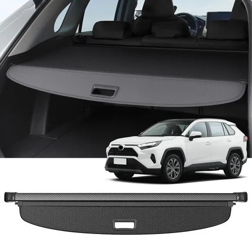 Miniatura 9 de Cubierta de carga compatible con Toyota RAV4 2018 2017 2016 2015 2014 2013, accesorios de lona de textura retráctil, cubierta de maletero, protector