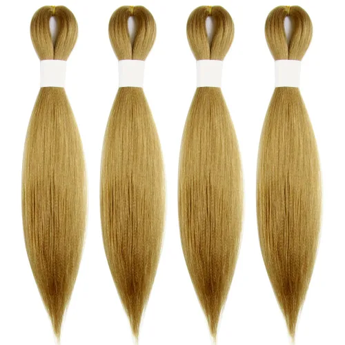 Miniatura 52 de Cabello trenzado preestirado de 10 pulgadas, 4 paquetes, extensiones de cabello corto para trenzas, cabello sintético preestirado #1 (negro azabache)