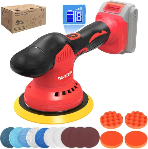 Pulidora Inalámbrica de Coche para Batería Milwaukee M18 (SIN Batería), Kit de Pulidora de Tampón Sin Escobillas de 6 Pulgadas, Pulidora Orbital de