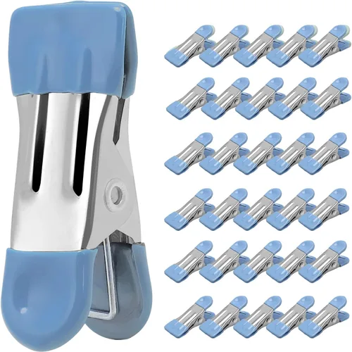 Miniatura 10 de Pinzas de Ropa Resistentes Paquete de 30, Clips de Metal de 2.17 Pulgadas, Pinzas para Ropa para Secado de Fotos Tendedero Lavandería Calcetines