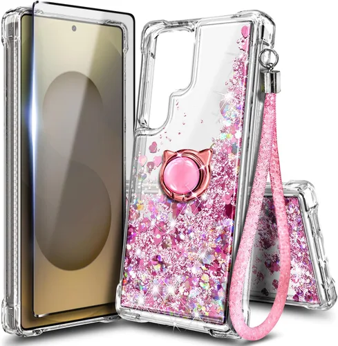 Miniatura 11 de NGB Diseñada para funda Samsung Galaxy Note 10+ (Plus), Rosa/Aguamarina Funda con Purpurina Líquida Brillante Linda para Mujeres Niñas Niños