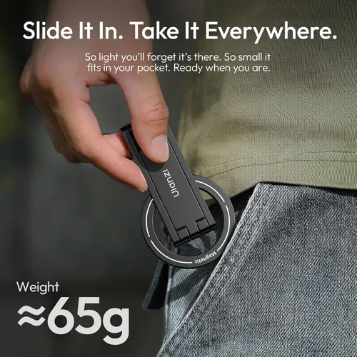 Miniatura 3 de ULANZI MA60 - Soporte magnético de trípode para iPhone - Mini trípode de smartphone de aluminio para teléfono celular, soporte de bolsillo