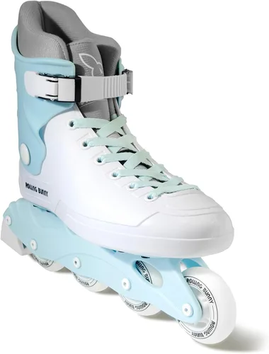 Miniatura 2 de Patines en línea para mujeres y niñas, patines en línea para adultos para exteriores e interiores, con carcasa exterior duradera y soporte de Azul