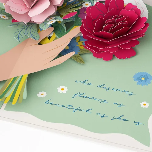 Miniatura 4 de Lovepop Tarjeta desplegable de flores para el Día de la Madre, ramo floral pastel 3D, tarjeta de felicitación para mamá, esposa, hija, mamá, ella