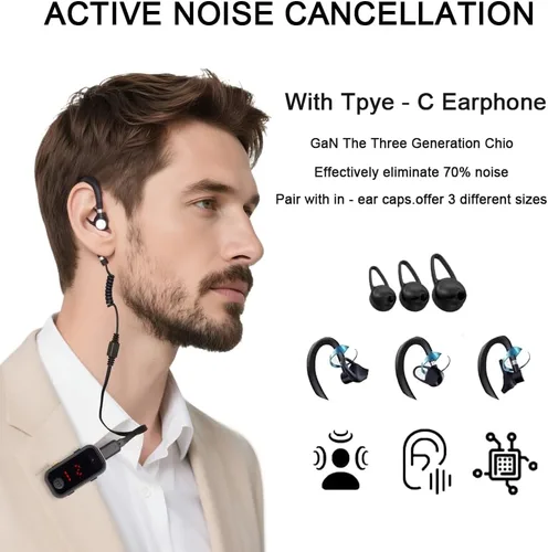 Miniatura 6 de Super Mini Walkie Talkies Pro con impermeable, radio bidireccional con auriculares para adultos, al aire libre, senderismo, béisbol, restaurante