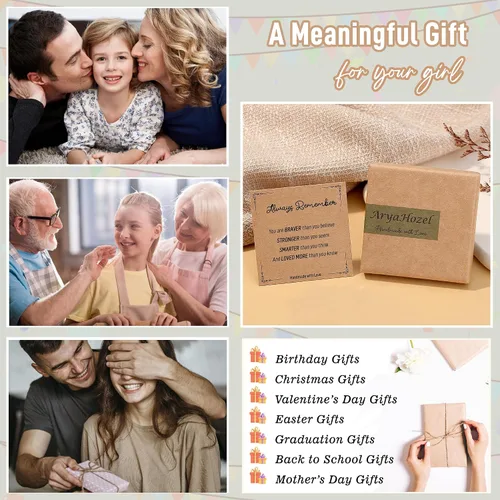 Miniatura 6 de AryaHozel Regalos de Navidad Calcetines Navideños para Adolescentes y Niños, Pequeñas Pulseras de Cuentas de Piedras Preciosas para Mujeres