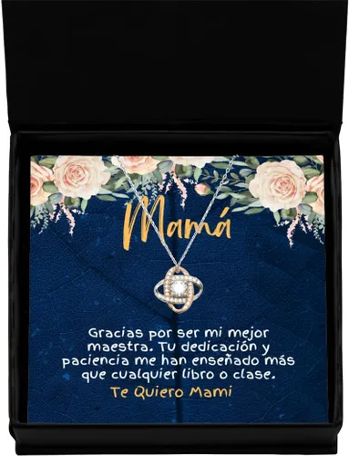 Collar para mama | Gracias por ser mi mejor maestra - Regalo para madres nudas de amor de color oro, Zinc chapado en plata.