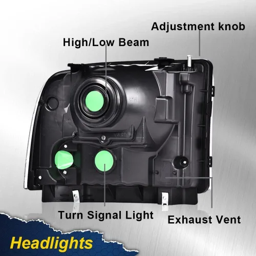 Miniatura 3 de CHEDA Conjunto de faros, compatible con Ford F250 F350 F450 F550 Super Duty 1999 2001 2002 2003 2004