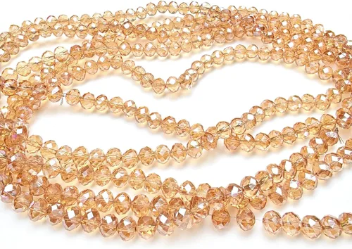Cuentas de vidrio Rondelle de 0.079 in para hacer joyas, cuentas espaciadoras de Briolette Crytal facetadas para pulseras, collares, aretes, color