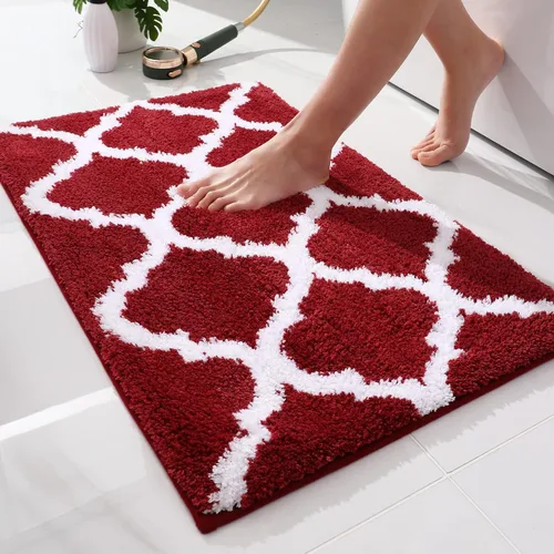 Miniatura 18 de OLANLY Alfombras de baño de 24 x 16 pulgadas, microfibra suave y absorbente, antideslizante y peluda, lavable a máquina, tapetes para el suelo