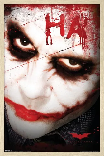 Miniatura 7 de Trends International DC Comics Movie - Póster de pared de The Dark Knight - The Joker Ha in Blood de 14.725 x 22.375 pulgadas, versión enmarcada