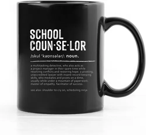 Miniatura 8 de QUICQOD Leader Definition - Taza de café – Regalos de agradecimiento para liderazgo, jubilación, mentor, supervisor – Cerámica negra de 11 onzas