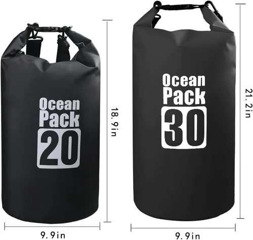 Miniatura 2 de Bolsa seca flotante impermeable Bear Outdoor, para canotaje, kayak, senderismo, snowboard, acampada, rafting, pesca y excursionismo Negro