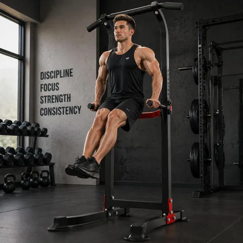 Miniatura 5 de Pull Up Bar, Multifunction Power Tower Dip Bar Station Home Gym Strength Training Workout Equipment for Pull-up Push-up Dips