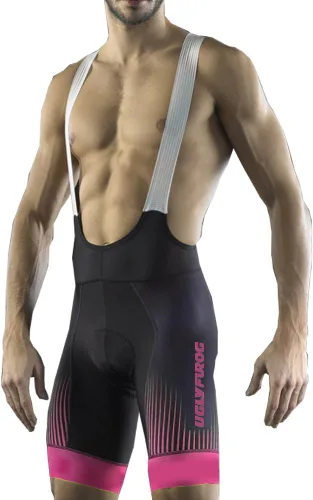 Miniatura 54 de UGLY FROG Designs - Pantalones cortos de ciclismo con pantalones cortos con peto, pantalones cortos de ciclismo Pro/BIP, acolchado 3D Coolmax