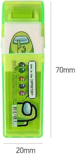 Miniatura 5 de Among Us Roller Eraser - Estuche para rodillo de afeitar para una fácil extracción de recogida, 1 unidad (amarillo)