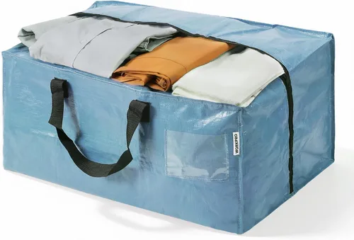 Miniatura 22 de WORKPRO 1 paquete de bolsas de mudanza extra grandes con cremalleras y asas de transporte, correas de mochila, bolsa de almacenamiento resistente