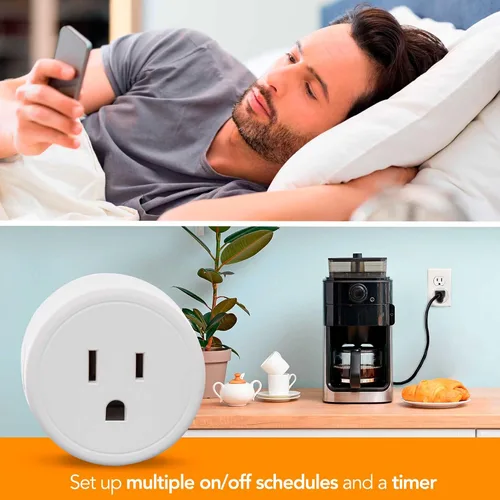 Miniatura 4 de Lloyd's Enchufe inteligente WiFi, compatible con Alexa y Google Home, establece temporizadores y horarios desde la aplicación, no requiere