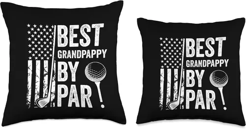 Miniatura 3 de Best Dad By Par Golfing Apparel by AlphaONE Best Grandpappy by Par USA Flag Fathers Day Golfing Dad Throw Pillow, 18x18, Multicolor