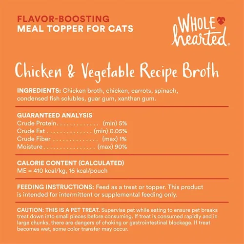 Miniatura 3 de WholeHearted by Petco - Caldos húmedos para comida para gatos que aumentan el sabor, paquete variado, 1.4 onzas, 12