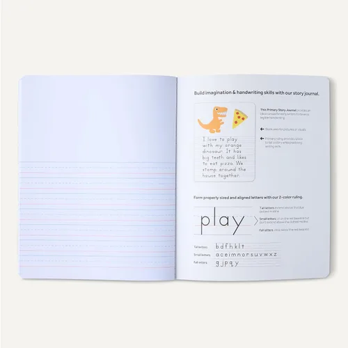 Miniatura 4 de Amazon Basics Cuaderno de composición primaria, 9.75 x 7.5 pulgadas, 100 hojas, varios colores, paquete de 3