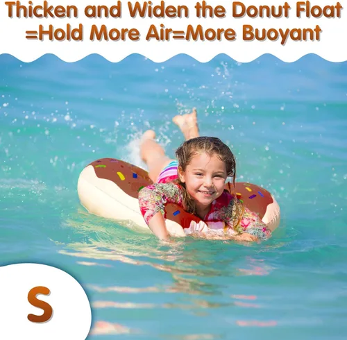 Miniatura 5 de DMAR Flotador de piscina con forma de dona, tubo y anillo para playa y piscina