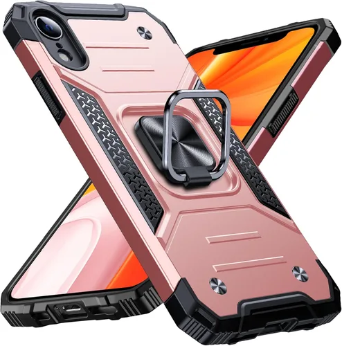 Miniatura 14 de Anqrp Funda resistente para iPhone 6/7/8/SE/SE2 con soporte de anillo mejorado y agarre, grado militar, a prueba de golpes, resistente y robusta