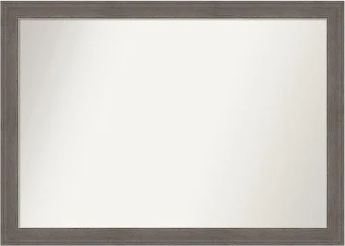 Miniatura 264 de Amanti Art Espejo de pared personalizado no biselado (24.5 x 24.5 pulgadas), marco gris marrón alta, varios tamaños personalizados, espejo de baño
